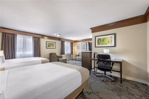 Unwind in plush bedding and enjoy a restful night